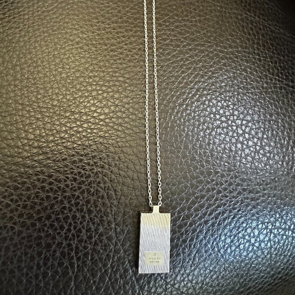 Gucci Dog Tag Pendant Necklace